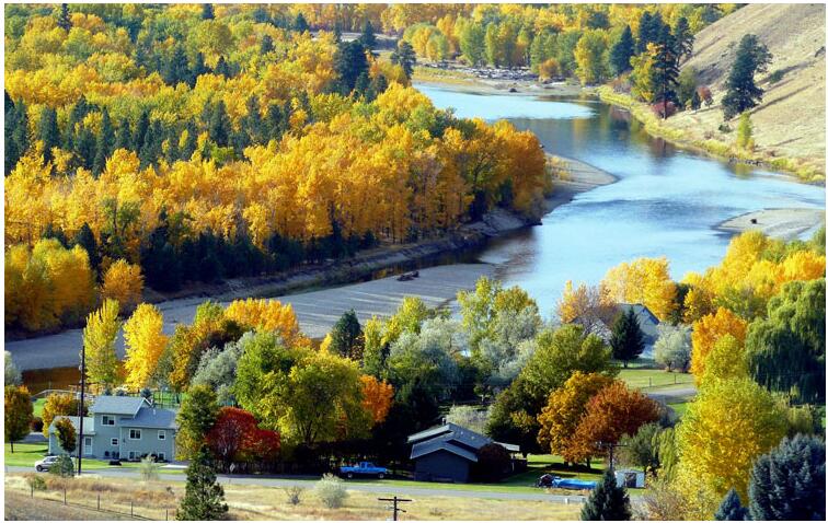Bitterroot River in autumn