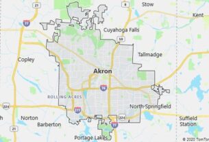 Map of Akron, Ohio