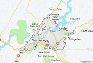 Map of Chattanooga, Tennessee