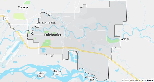 Map of Fairbanks, Alaska