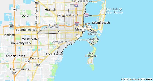 Map of Miami, Florida