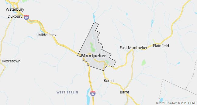 Map of Montpelier, Vermont