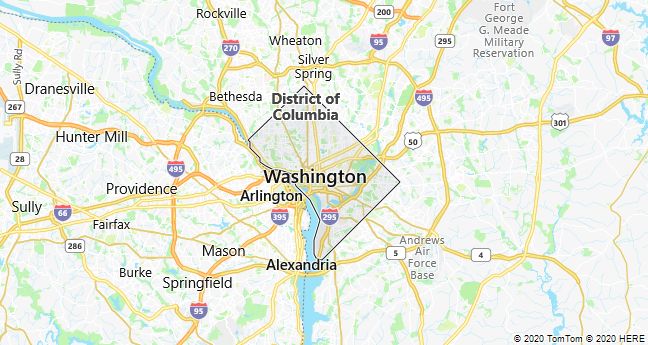 Map of Washington, D.C.